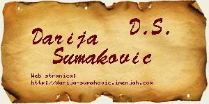 Darija Šumaković vizit kartica